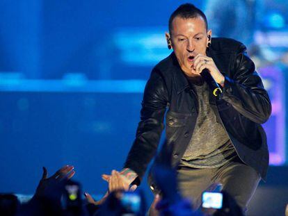 Chester Bennington en el festival iHeartRadio Music en Las Vegas, Nevada, el 22 de septiembre de 2012.