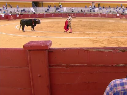 Daniel Luque, ante su primer toro.