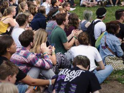 Militantes de Fridays for Future, el pasado jueves en Dortmund.