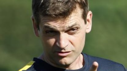 Tito Vilanova, en un entrenamiento