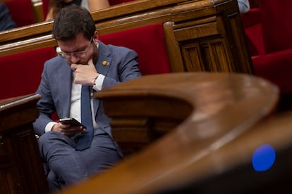 El presidente de la Generalitat, Pere Aragonès, en una imagen de archivo.