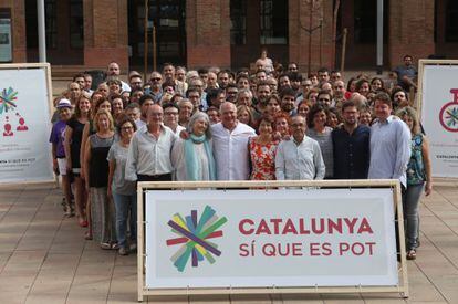 Presentación de la candidatura Catalunya Sí que es Pot.