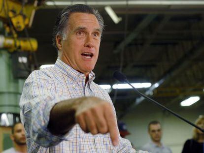 El republicano Mitt Romney en un acto de campa&ntilde;a.