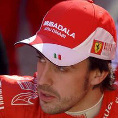 El piloto Fernando Alonso, durante su debut con Ferrari.