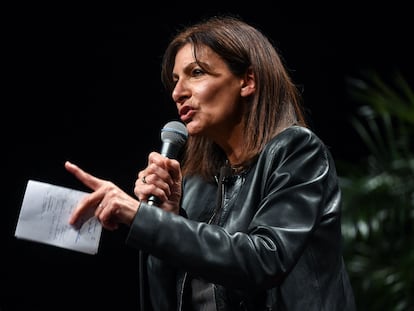 Anne Hidalgo, el 27 de enero en un acto de campaña.