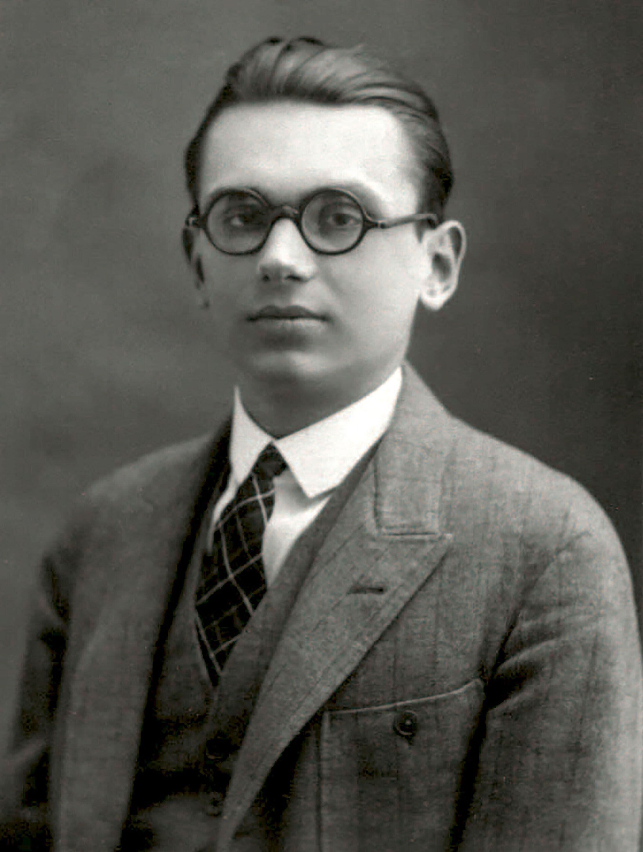 Kurt Gödel, durante su época de estudiante, en 1925. 