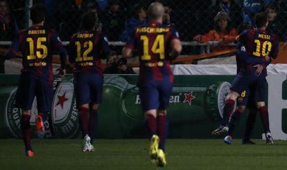 Messi marca el segon del Barça.