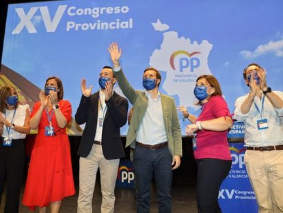 Pablo Casado, clausura el XV Congreso del PP de Valencia que eligió a Vicent Momp