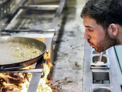 Las brasas del restaurante Arros, de Quique Dacosta, en Londres.