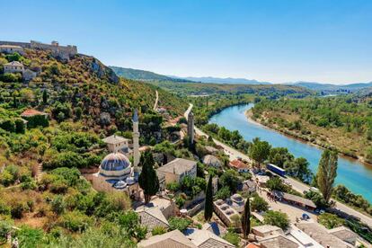 Vista del conjunto arquitectónico de Pocitelj, al sur de Bosnia Herzegovina, declarado patrimonio mundial.