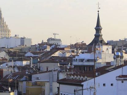 Vista de Madrid, desde el barrio de La Latina. 