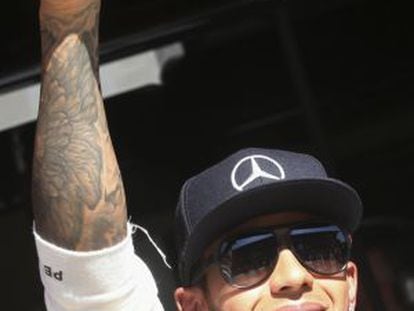 Lewis Hamilton durante el GP de España.