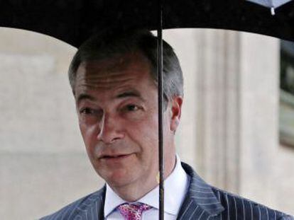 El l&iacute;der de UKIP, Nigel Farage, el pasado lunes en Londres.