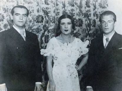 Lorca con La Argentinita y Rafael Alberti.