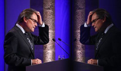 Artur Mas, el pasado viernes en el Palau de la Generalitat