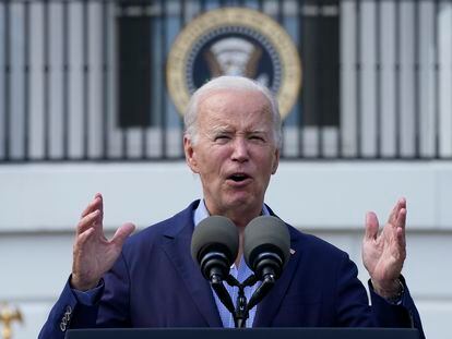 El presidente de EE UU, Joe Biden, durante la conmemoración del 4 de Julio en Washington.