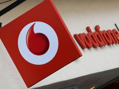 Logo de Vodafone. 