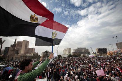 Manifestación contra el Gobierno en la plaza egipcia de Tahrir, el pasado febrero.