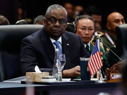 El secretario de Defensa de los Estados Unidos, Lloyd Austin, durante la décima Reunión de Ministros de Defensa de la Asociación de Naciones del Sudeste Asiático en Yakarta (Indonesia) en noviembre de 2023.