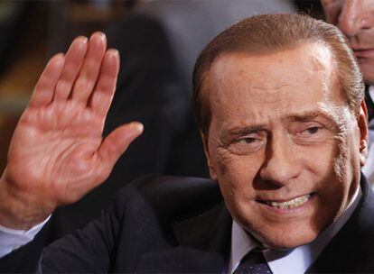 Silvio Berlusconi a su salida de la última cumbre europea, celebrada el 23 de junio en Bruselas
