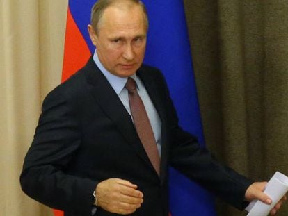 El presidente Putin este martes en Sochi. 