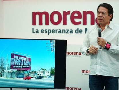 Mario Delgado, dirigente nacional de Morena, habla de las elecciones estatales que se llevarán a cabo en Aguascalientes, Durango, Hidalgo, Oaxaca, Quintana Roo y Tamaulipas.