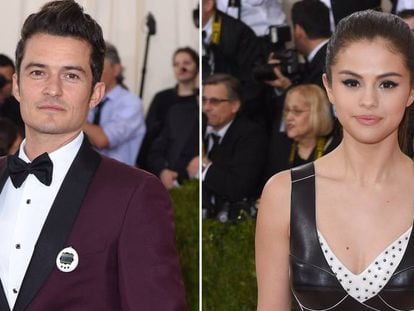 Orlando Bloom y Selena Gomez, en la alfombra roja de la pasada gala del Met.