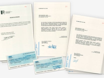 Conjunto de facturas y contratos sacados de un documento Pdf.