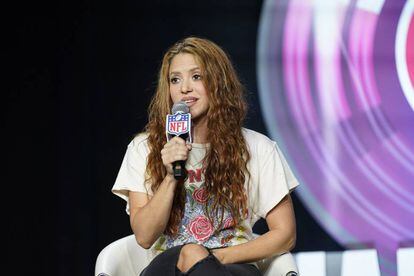 Shakira, este jueves en la Super Bowl 54.