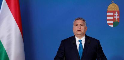 El primer ministro húngaro, Viktor Orbán, este jueves en Budapest.