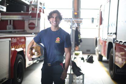Giacomo Arroyo, firefighter who has just passed the opposition in the Community of Madrid.
