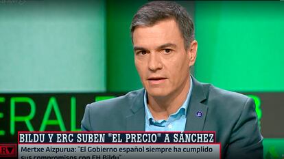 El presidente del Gobierno, Pedro Sánchez, durante una entrevista en el programa 'Al rojo vivo' de La Sextra, este jueves.