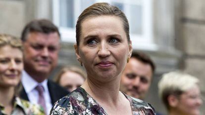 La primera ministra danesa, Mette Frederiksen, este jueves en Copenhagen.