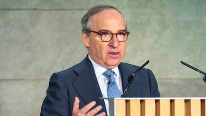 Antonio Hernández Callejas, presidente de Ebro Foods, durante la junta de accionistas de 2023.