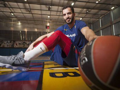 Pau Ribas, en el pabell&oacute;n de la Ciudad Deportiva Joan Gamper.