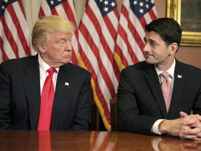 Trump y Ryan, este jueves en el Capitolio