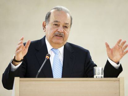 Carlos Slim, principal accionista de Am&eacute;rica M&oacute;vil. 