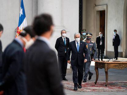 El presidente de Chile, Sebastián Piñera, en el palacio de Gobierno en junio pasado.