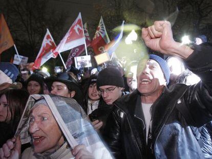 Manifestantes en Mosc&uacute; (Rusia).