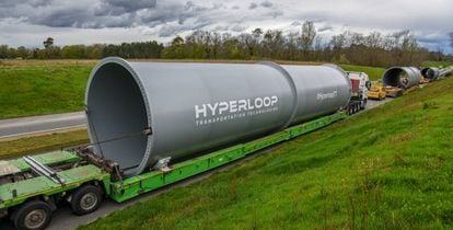 Uno de los tubos del trazado de Hyperloop TT en Touluse (Francia).