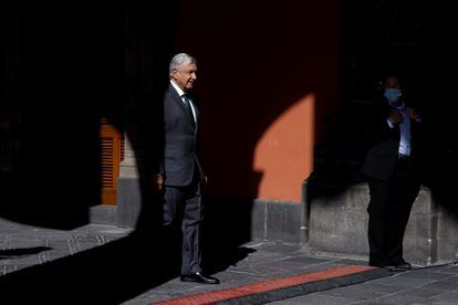 El presidente de México, Andrés Manuel López Obrador, en Palacio Nacional a inicios de junio.