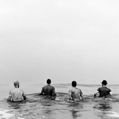 The members of Coldplay, photographed by Corbijn in Venice Beach, California, in 2013.