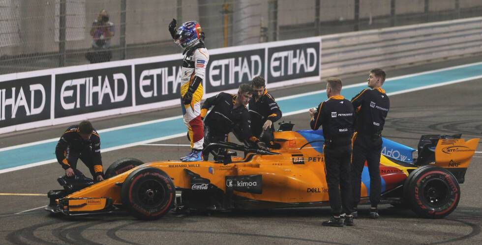 Fernando Alonso, en su despedida de la Fórmula 1.
