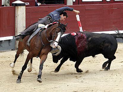 Andy Cartagena, en el primero de la tarde.