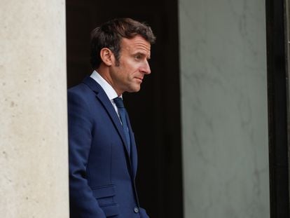 Emmanuel Macron, el viernes en París.