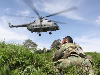 Zonas de combate en Colombia.