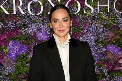 Tamara Falcó posa para los medios en el Teatro Real donde se celebra el 8º aniversario de la promotora inmobiliaria ‘Kronos Homes’, a 27 de septiembre de 2022, en Madrid (España).