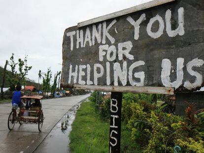 Mensaje de agradecimiento de la poblaci&oacute;n filipina.