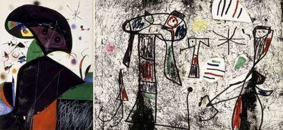 Fotograf&iacute;as del boceto de Mir&oacute; que desapareci&oacute; de la Fundaci&oacute;n del artista en Palma.