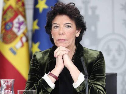 La ministra portavoz, y de Educación y Formación Profesional en funciones, Isabel Celaá. En vídeo, sus polémicas declaraciones sobre la educación concertada.